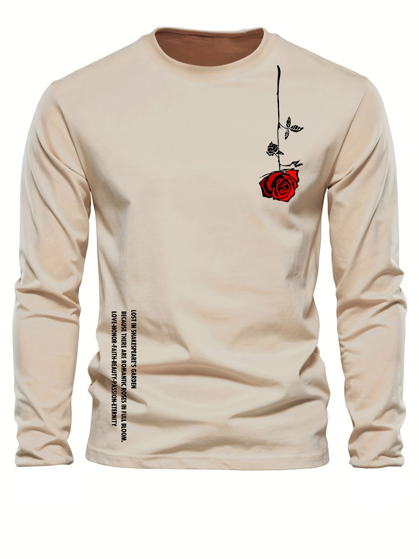 Men'S Fashion T Shirts - 100% algodão puro masculino manga comprida