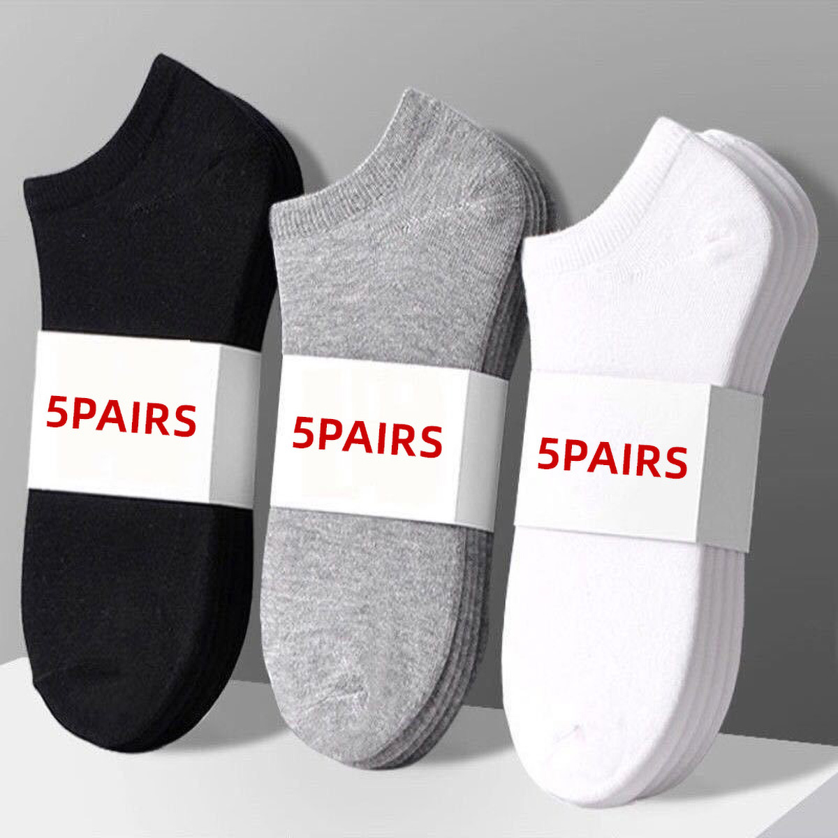 5 pares unissex casual cor lis - Socks Ankle Men avaliação e preço