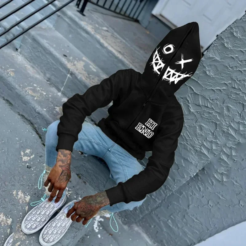 Feminino masculino y2k moda ho - Mens Fashion Zip Up Hoodies avaliação e preço