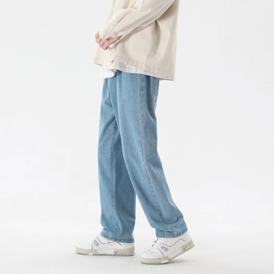 2026 Nova Moda Coreana Masculi - Men'S Fashion Grey Jeans avaliação e preço