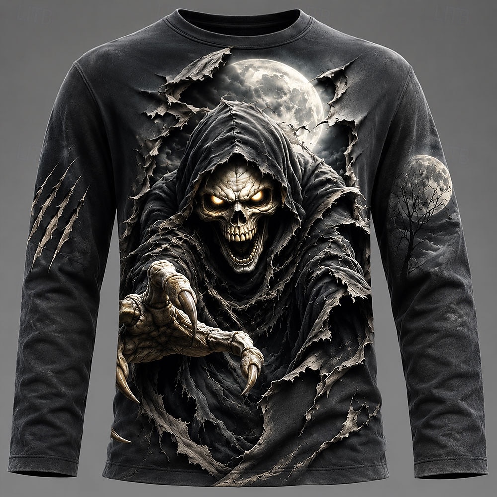 Camiseta Masculina de Manga Lo - Men'S Fashion T Shirts avaliação e preço