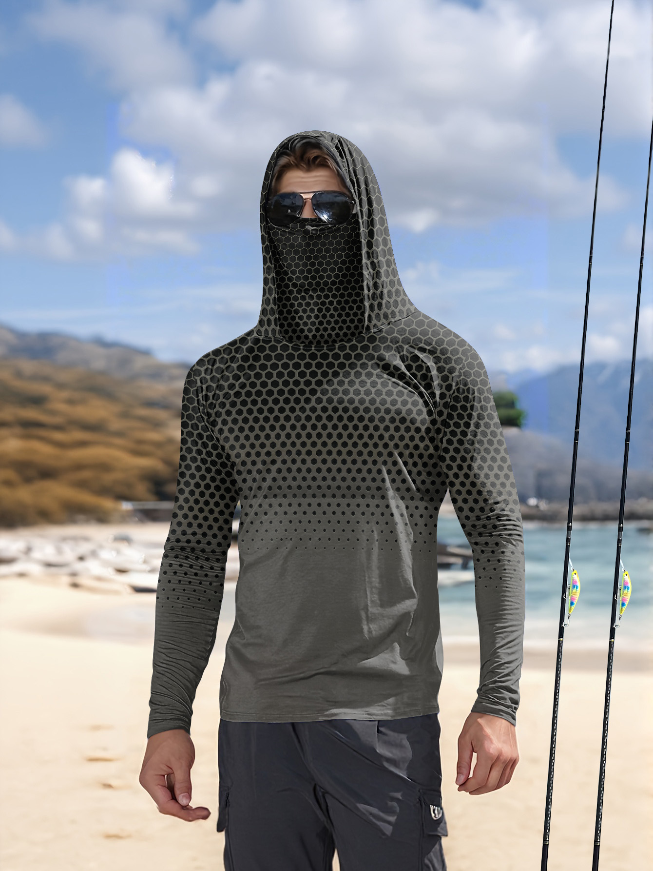 Camisa de Pesca Masculina de V - Mens Fashion Summer avaliação e preço