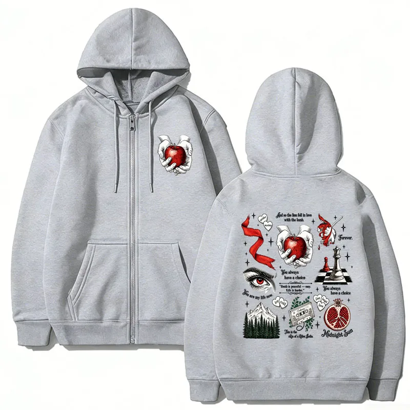 Moletom com zíper Wolf Romance - Mens Fashion Zip Up Hoodies avaliação e preço