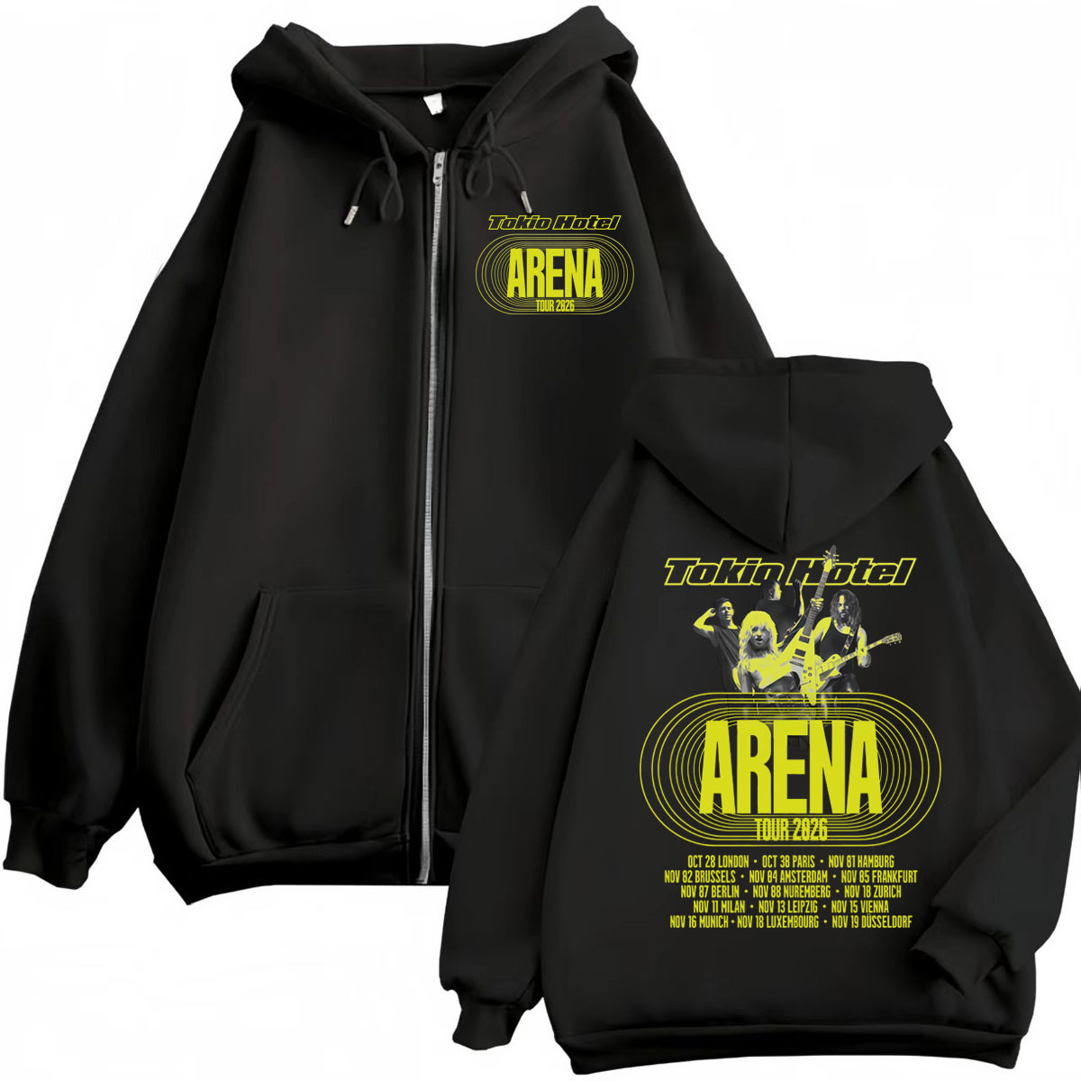 Tokio Hotel Arena Tour 2026: M - Mens Fashion Zip Up Hoodies avaliação e preço