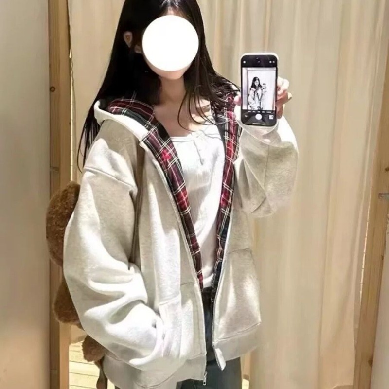 Novo Casaco Feminino de Outono - Mens Fashion Zip Up Hoodies avaliação e preço